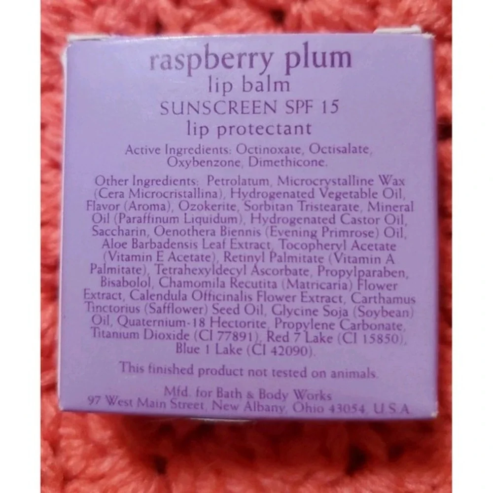 Bath & Body Works Rasberry‎ Plum SPF 15 Lip Balm